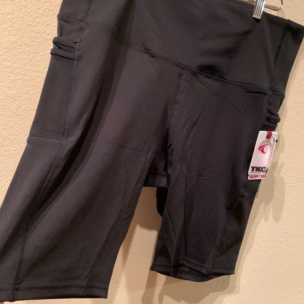 TKO stretchy black bike shorts